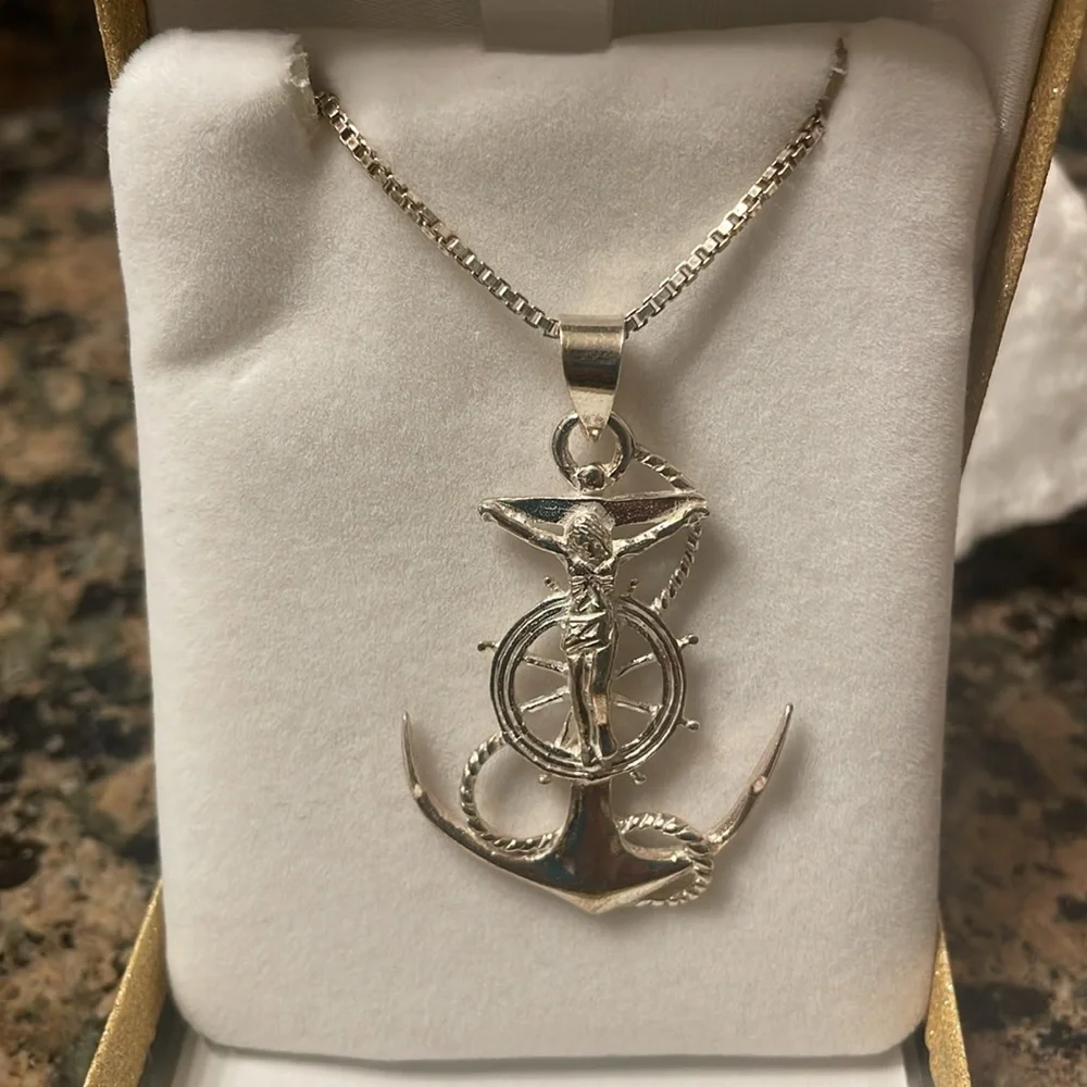 Sterling Silver Mariner’s Jesus Christ Crucifix. Retail 268.00 NWT - Picture 7 of 7